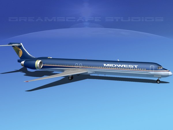 マクドネルダグラスMD-80中西部3Dモデル - TurboSquid 872658