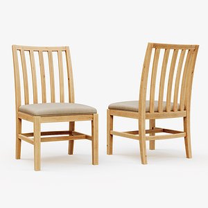 3D classic wooden chair