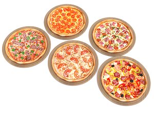 3D model 5 pizza pack