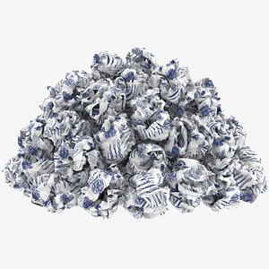3D Crumpled Paper Pile 4
