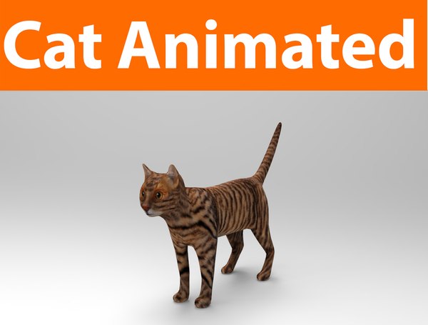 猫のアニメーション 1 3dモデル Turbosquid