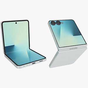 Samsung Galaxy Z Filp7 Mint Animated 3D model