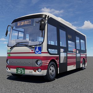 3D HINO Poncho Odakyu-bus model