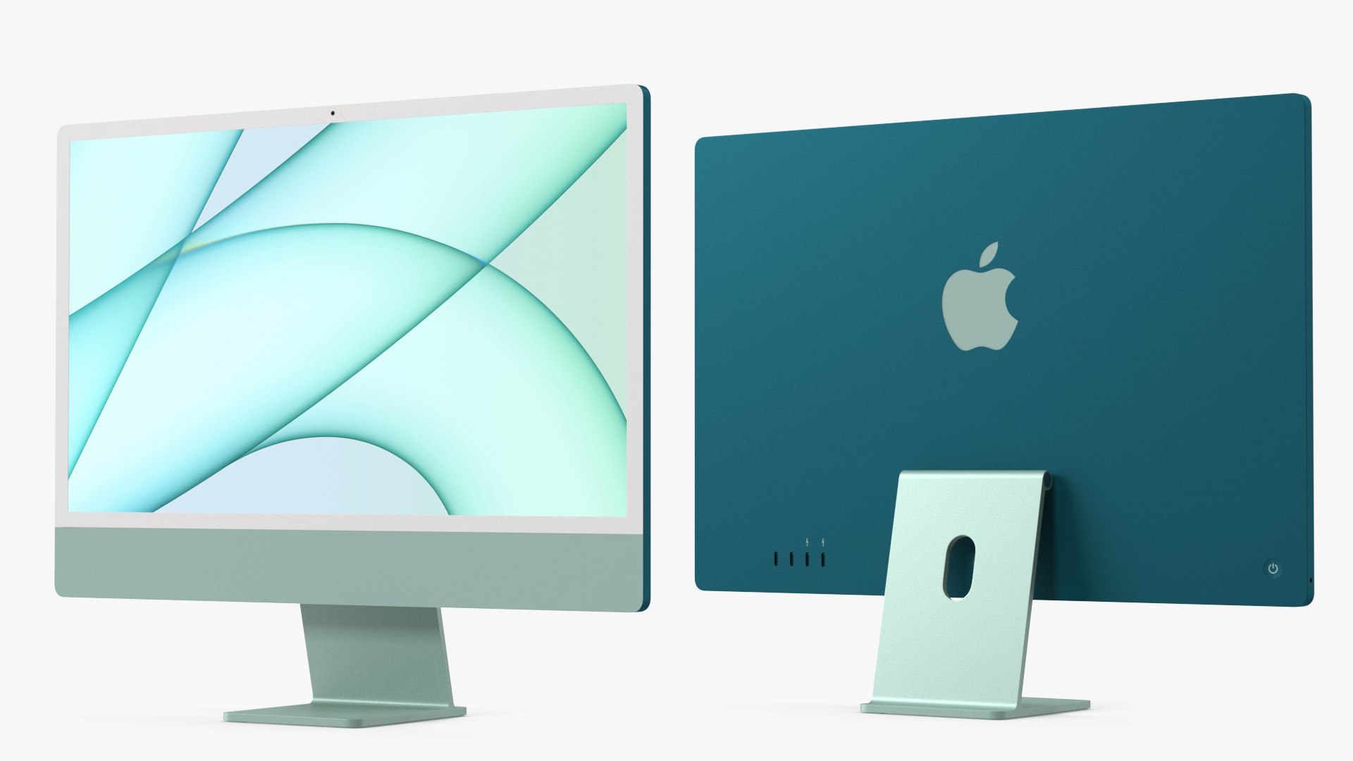 Apple iMac 2021 Green 3D model preview