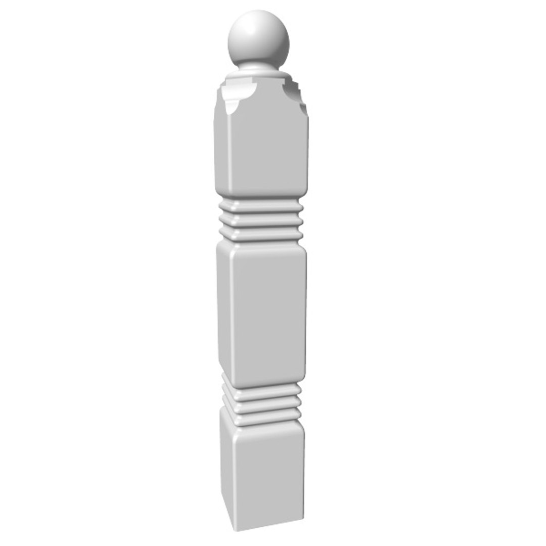 Decorative Porch Post 3d Model
