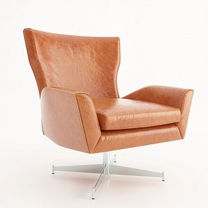 realistic hemming leather chair 3D model