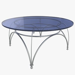 Low  Glass Table 3D model