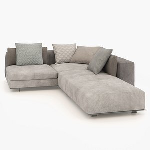 3D model corner sofa sectional sofa