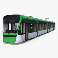 City Tram Bybanen Simple Interior Green