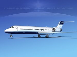 3d model turbines boeing 717-200 717s