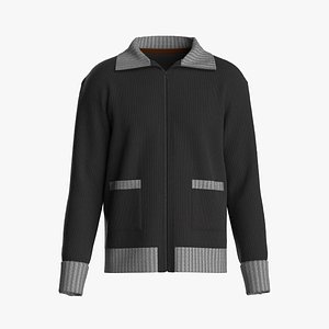 3D Male knit cardigan