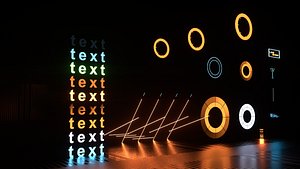 Sci-Fi Style Holograms and Signage 3D model