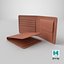 3D Leather Wallet Set 01 model