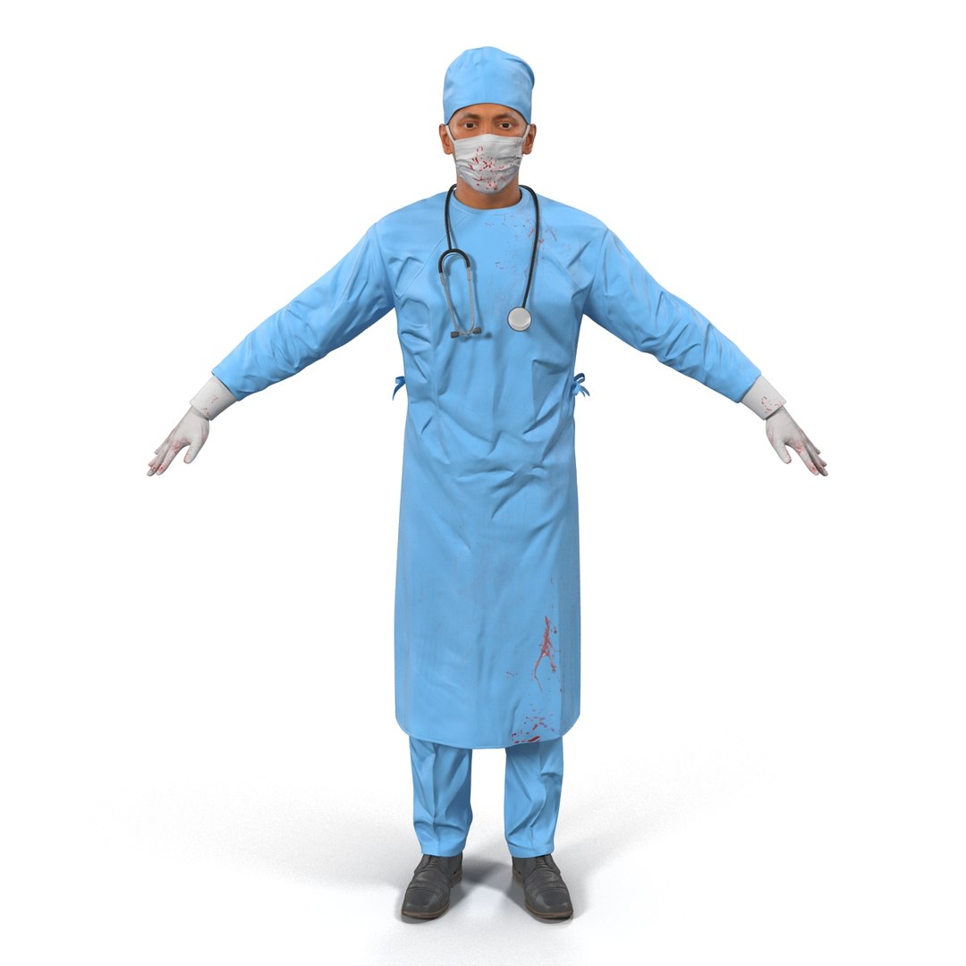 Male Surgeon Mediterranean 3 3D model preview