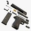 realistic colt 1911a1 02 3D model
