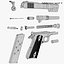 realistic colt 1911a1 02 3D model