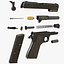 realistic colt 1911a1 02 3D model