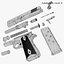 realistic colt 1911a1 02 3D model