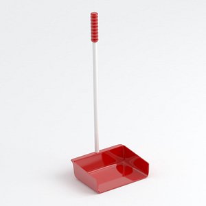 Red Large Dustpan 3D model