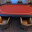 Poker table with chairs