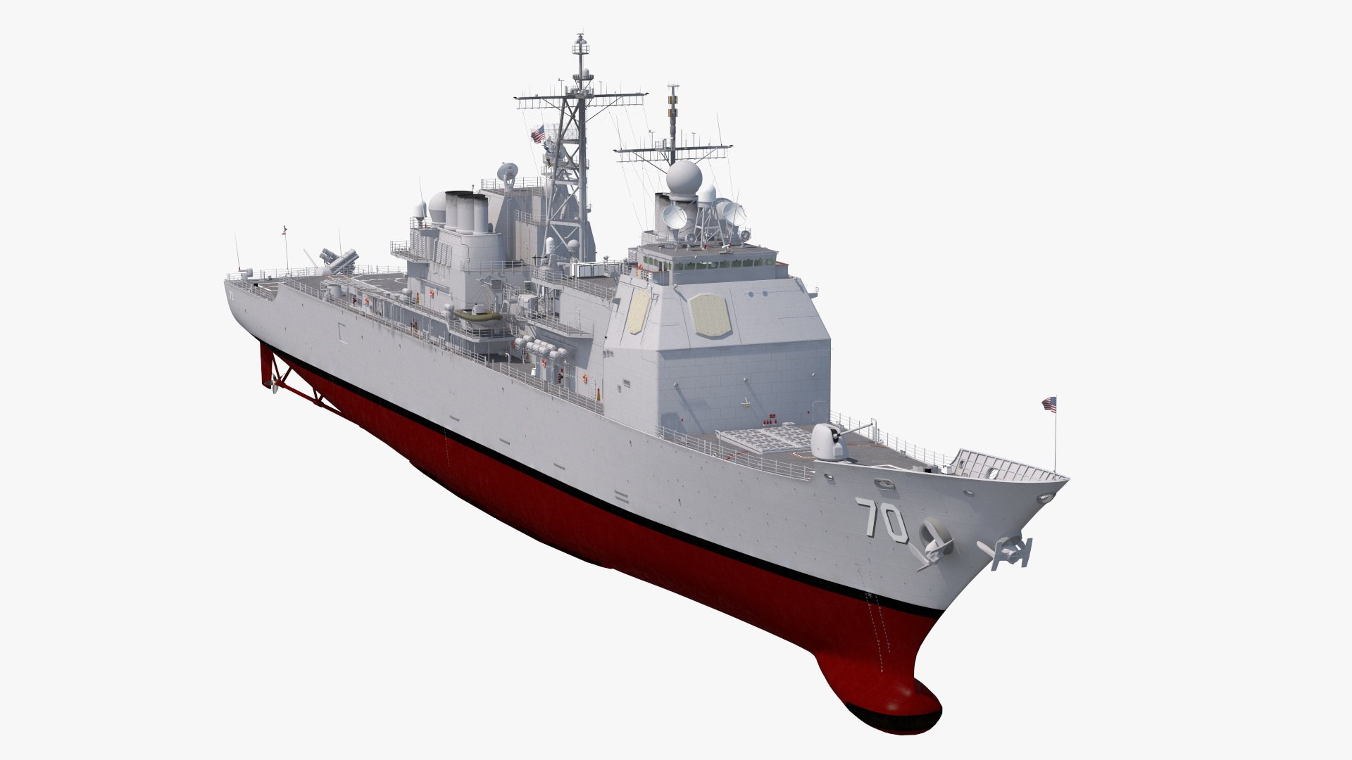 Arleigh Burke-Class Destroyer 3D model preview