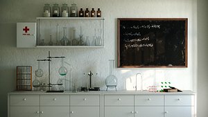 Vintage chemical laboratory