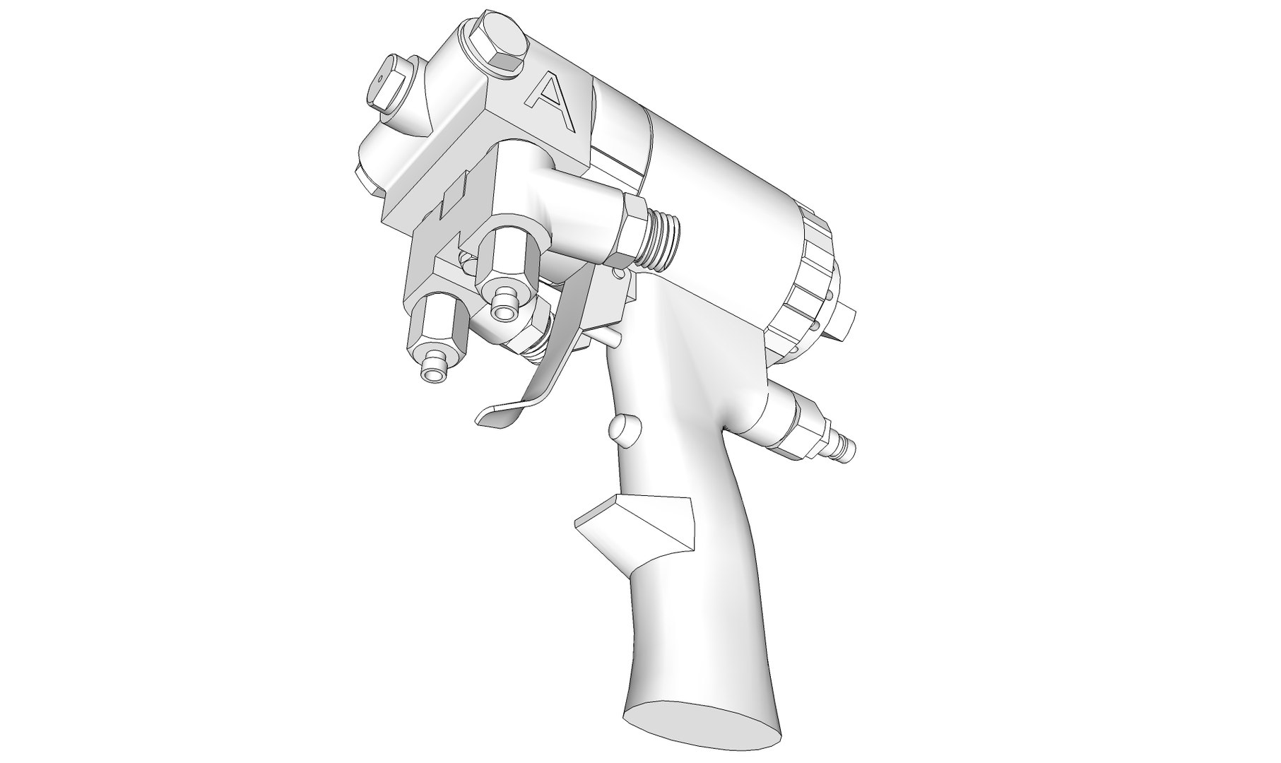Foam Spray Gun 3D - TurboSquid 2378249