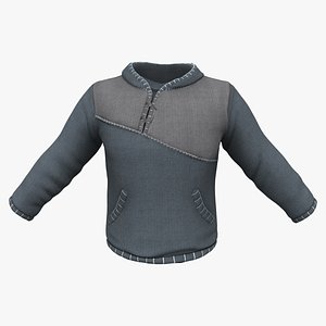 Men Ragged Thick Hooded Sweater Jumper