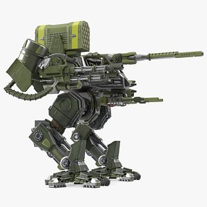 Massive Walking Battle Machine Green 3D model
