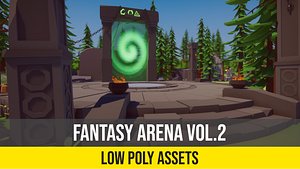 Low Poly Fantasy Battle Arena - 3D Map for Games