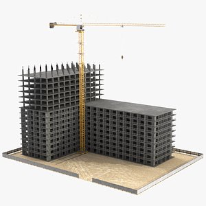 Construction Site With Crane Tower