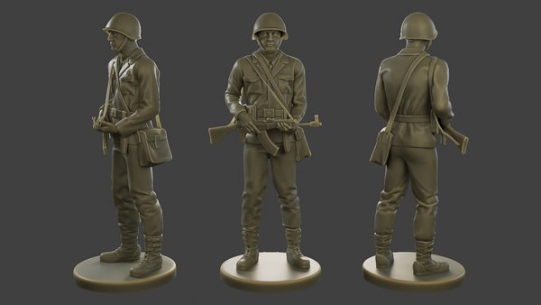 modelo 3d Soldado comunista checoeslovaco CCS1 002 - TurboSquid 2118020