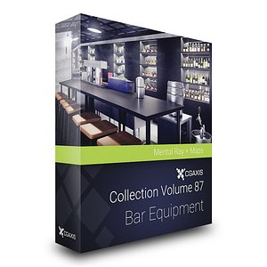 CGAxis Models Volume 87 Bar Equipment Mental Ray