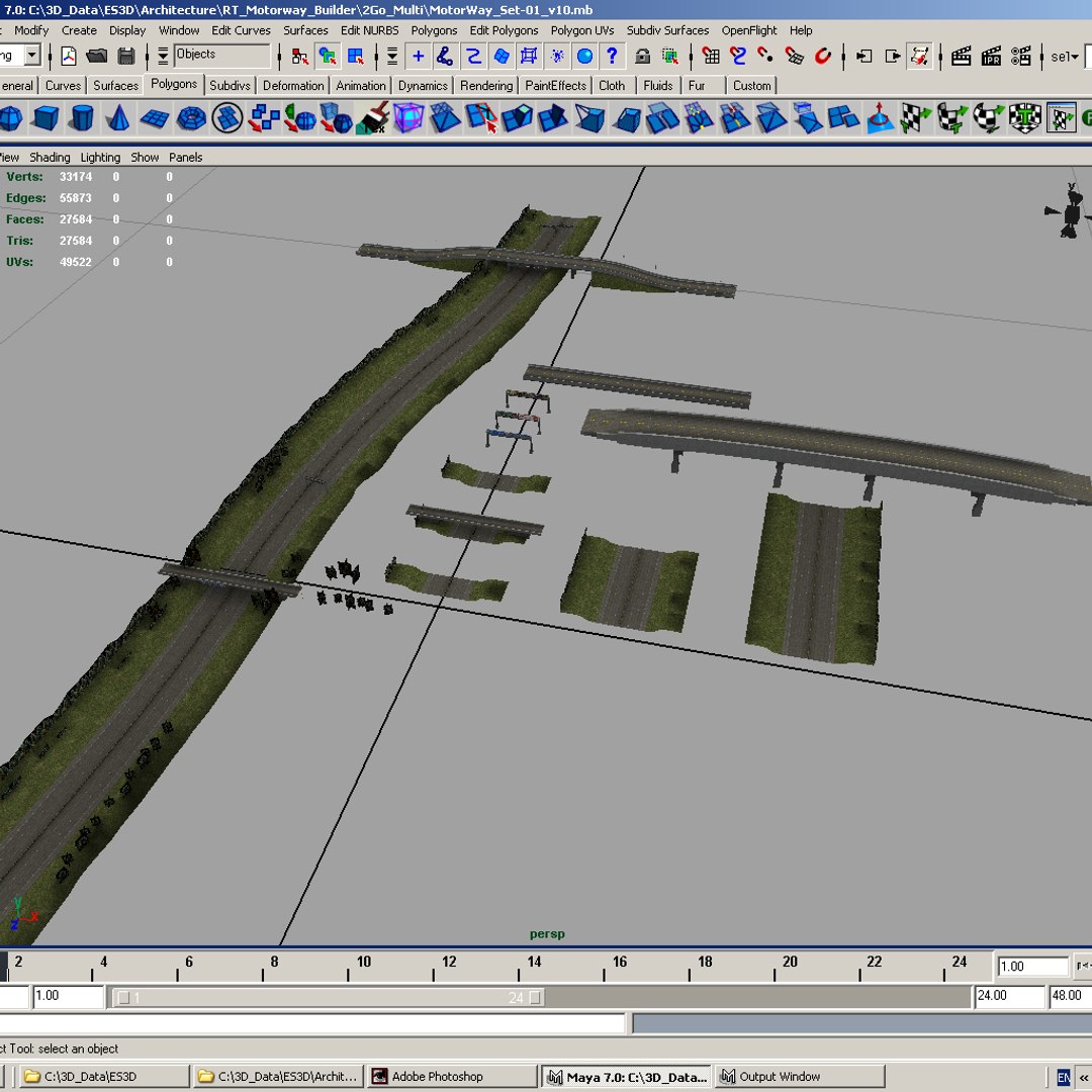 3d Motorway Road Race Tracks Model