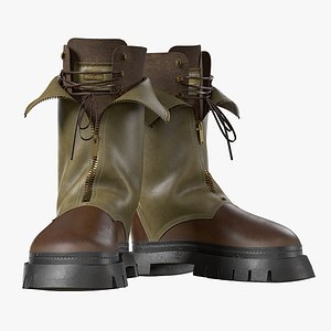 female boot with texture 3D model