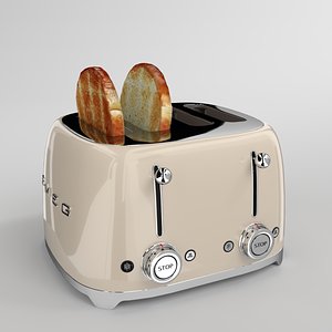 Smeg Toaster Creme TSF03CREU