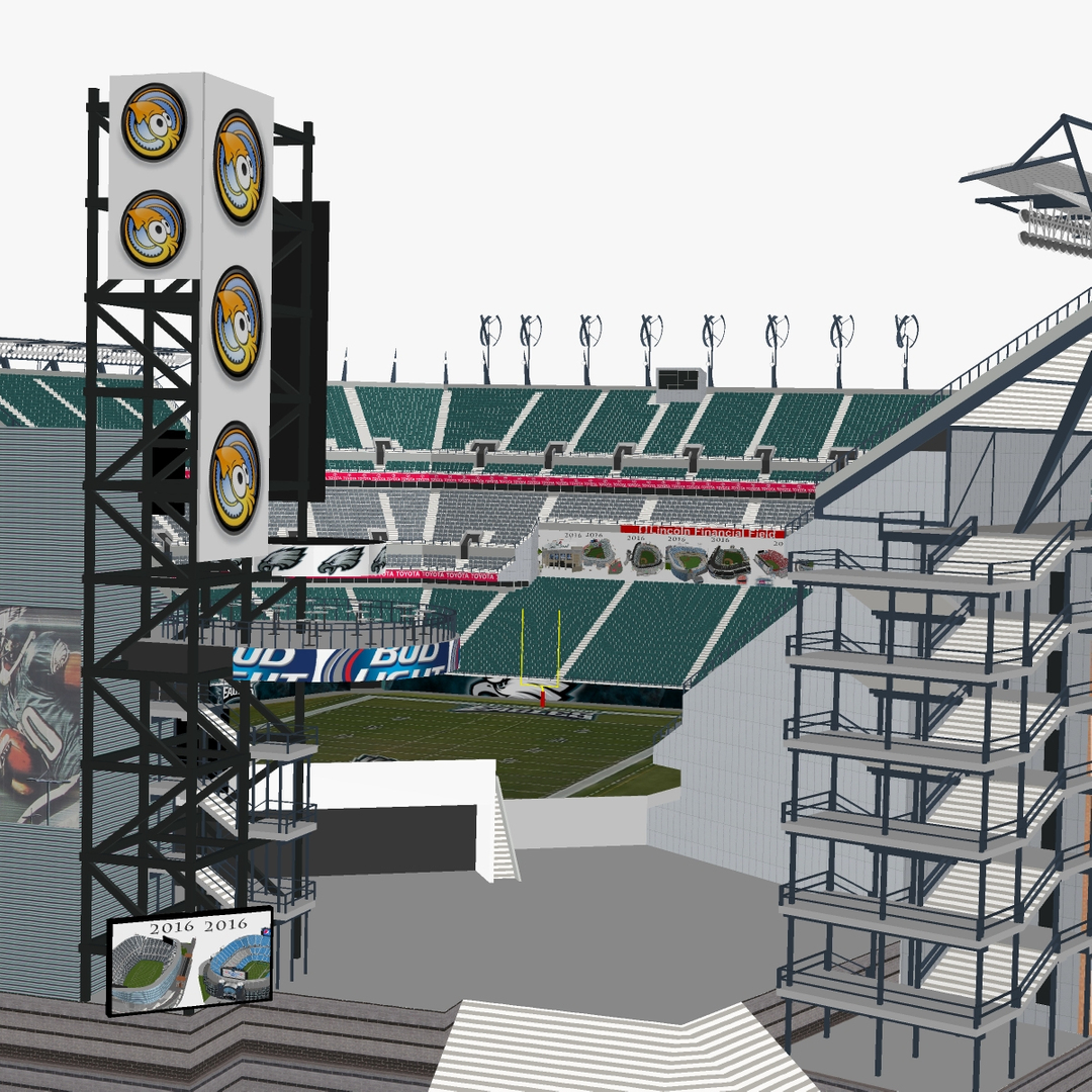 3D model Lincoln Financial Field - Philadelphia VR / AR / low-poly