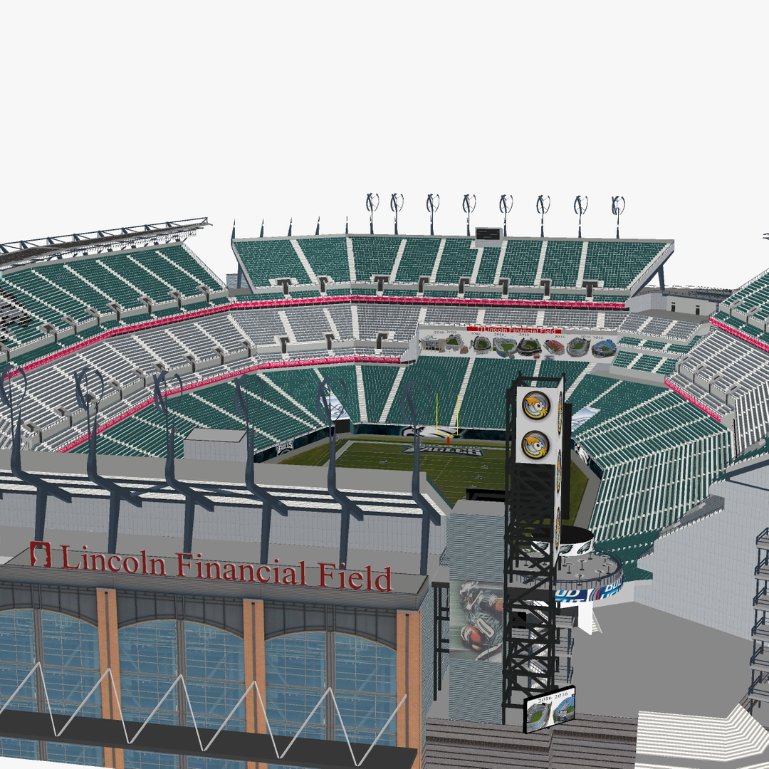 3D model Lincoln Financial Field - Philadelphia VR / AR / low-poly