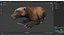 Wolverine Dark Color Lying Down Pose 3D model
