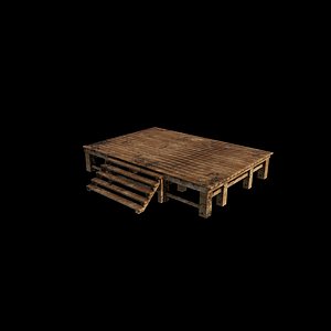 3D model Wooden pallet