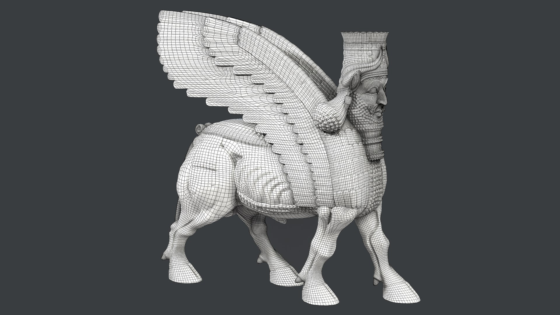 3D Historical Assyrian Lamassu Sculpture model https://p.turbosquid.com/ts-thumb/uw/zxyS2s/bi/wire1/png/1708331318/1920x1080/fit_q87/b13b9377da74ce50ab2ec22185110c8715a42bad/wire1.jpg