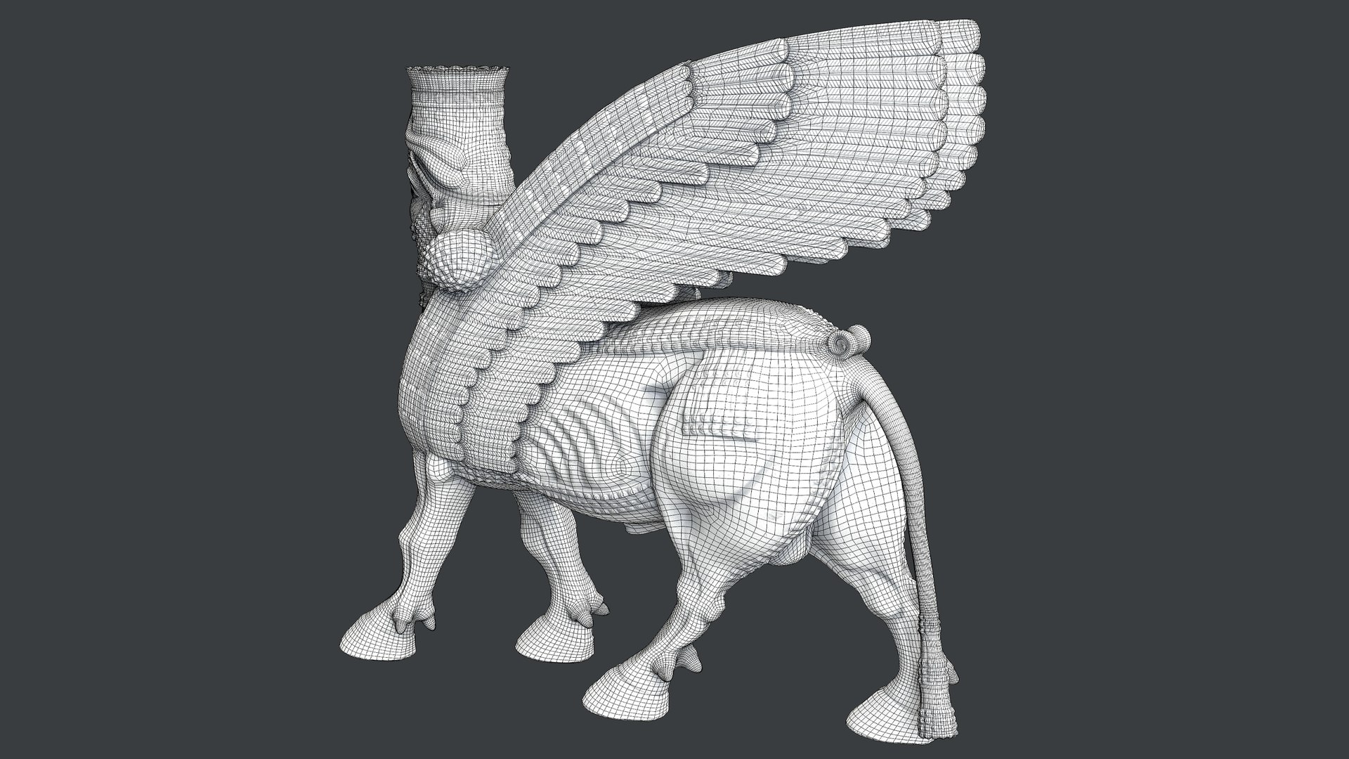 3D Historical Assyrian Lamassu Sculpture model https://p.turbosquid.com/ts-thumb/uw/zxyS2s/ry/wire2/png/1708331319/1920x1080/fit_q87/2f6741f97577d62469e65194a874e2885164bee8/wire2.jpg