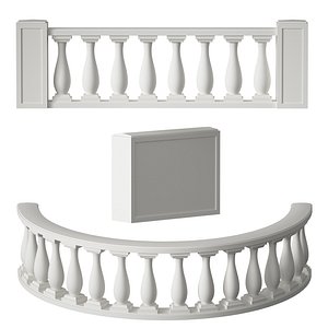 Balustrade fencing staircase balcony terrace model