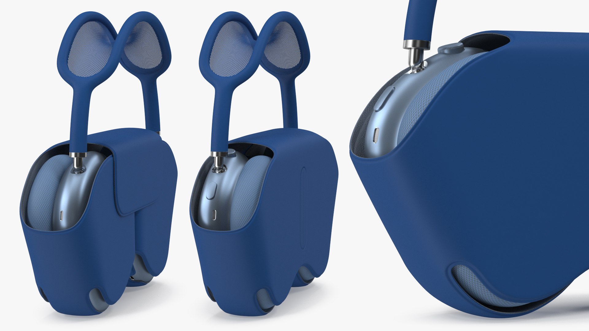 3D Sky Blue AirPods Max with Case - TurboSquid 1739597