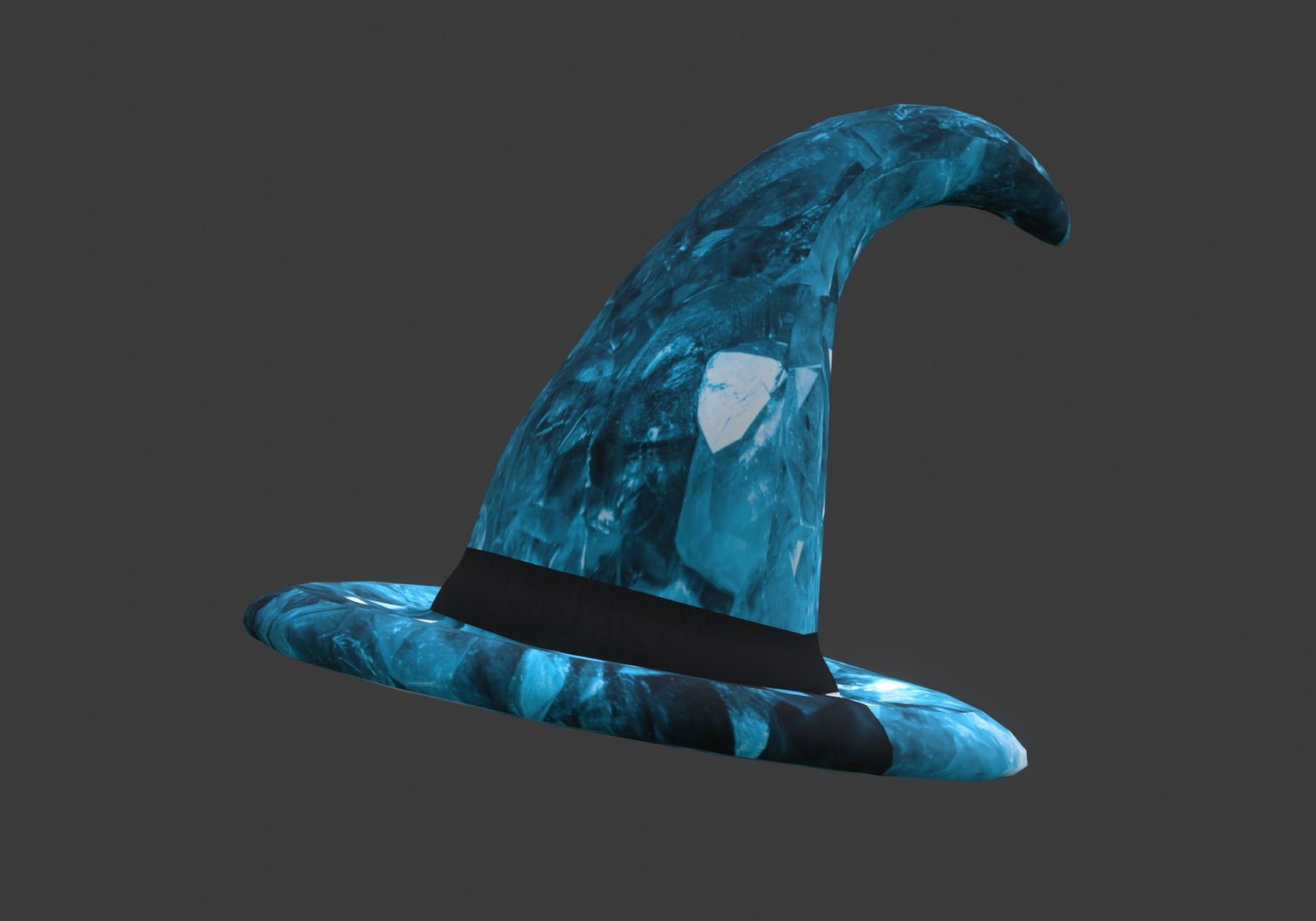 Low Poly Blue Witch Hat With Diamond Pattern 3D Model - TurboSquid 1892060