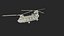 3D Transport Helicopter CH 47 Chinook with Cargo