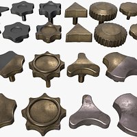 Star and knurled knobs KitBash in 3 Style