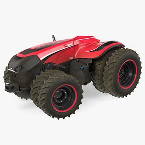 Self-Driving Drone Tractor Dusty Rigged 3D Model