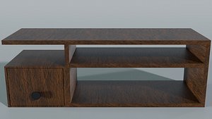 Modern Wooden TV Stand Media Console 3D Model