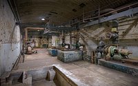Abandoned pumping station room